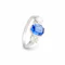 Vintage Ceylon Sapphire & Diamond Three Stone Ring - image 1