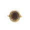 Antique Rock Crystal Intaglio Crest Ring - image 1