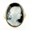 Early Victorian Banded Agate Cameo Ring - Saddingtons Jewellery Stand 375 - image 1