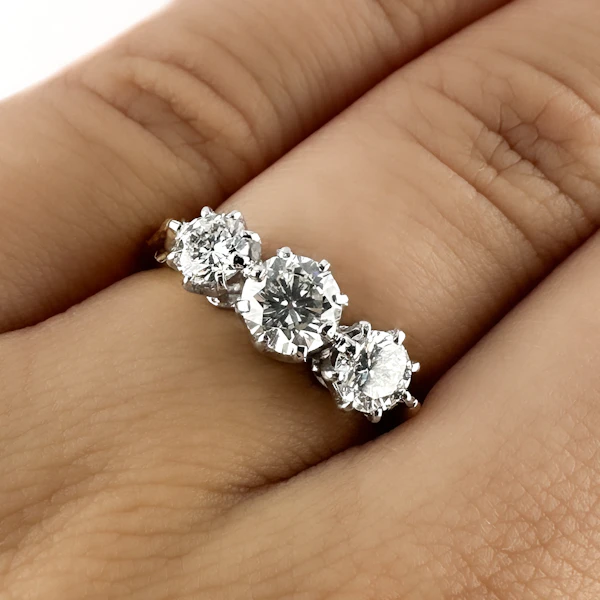 1920’s 3 Stone Diamond Ring 1.24cts - Saddingtons Jewellery Stand 375 - image 4