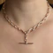 Rose Gold 16.5″ Twisted Trombone Link Albert Chain - Saddingtons Jewellery Stand 375 - image 1
