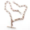 Rose Gold 16.5″ Twisted Trombone Link Albert Chain - Saddingtons Jewellery Stand 375 - image 2