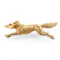 Vintage 1991 Running Fox Brooch With Ruby Eyes - Saddingtons Jewellery Stand 375 - image 1