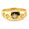 Victorian 3 Stone Diamond Gypsy Ring With Scroll Detailing - Saddingtons Jewellery Stand 375 - image 1