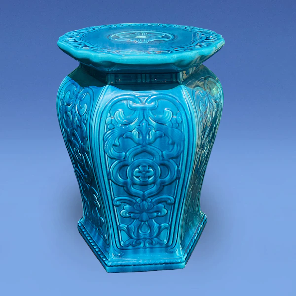 Minton Majolica Persian Blue Garden seat c.1875 - image 1