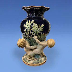 Minton Majolica Marine Vase c.1865