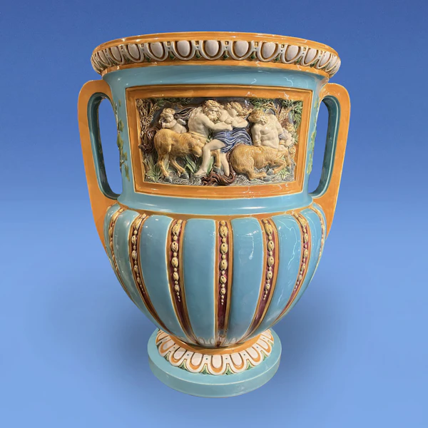 Monumental Minton Majolica Renaissance Revival Floor Jardiniere c.1865 - image 1