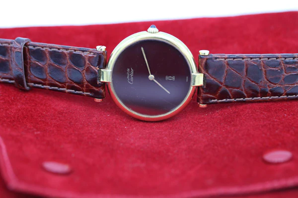 Cartier Must de Cartier Ronde Vendome Vermeil 1990s Red Dial - image 10