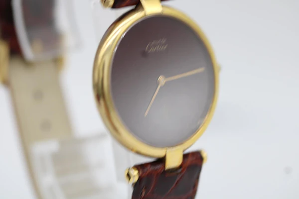 Cartier Must de Cartier Ronde Vendome Vermeil 1990s Red Dial - image 9