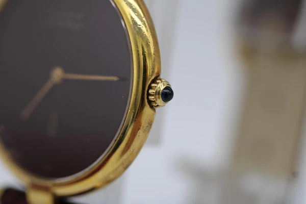 Cartier Must de Cartier Ronde Vendome Vermeil 1990s Red Dial - image 8