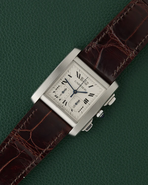 Cartier Tank Française Ref. 2531 Chronoflex “Yearling” Chronograph - image 3
