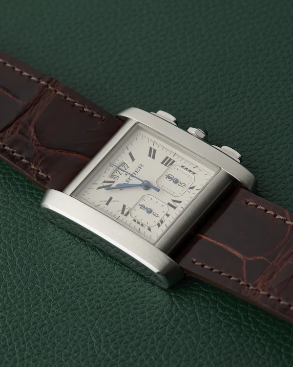 Cartier Tank Française Ref. 2531 Chronoflex “Yearling” Chronograph - image 7