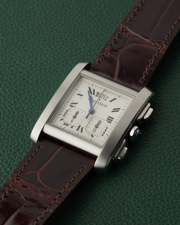 Cartier Tank Française Ref. 2531 Chronoflex “Yearling” Chronograph - image 8