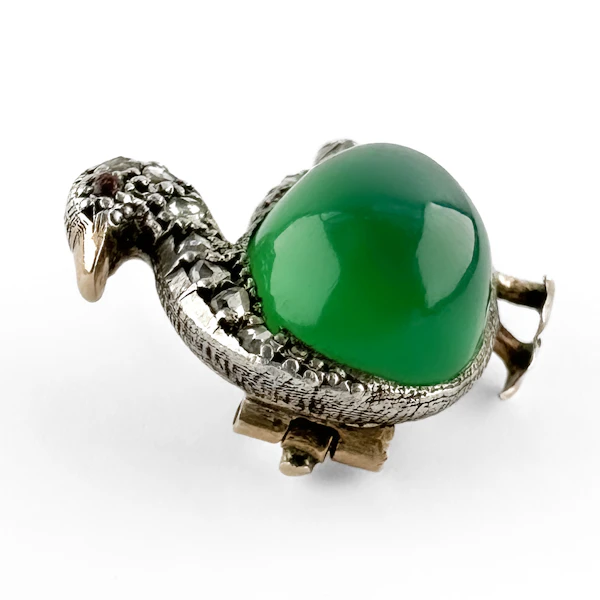 Edwardian Multi-Gem Duck Brooch - Saddingtons Jewellery Stand 375 - image 1