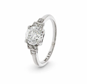 Art Deco 1.25ct Old European Cut Diamond Ring