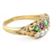1929 Suffragette Diamond, Emerald & Amethyst Half Hoop Ring - Saddingtons Jewellery Stand 375 - image 3