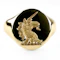Vintage Unicorn Intaglio Signet Ring with Wax Seal Impression - Saddingtons Jewellery Stand 375 - image 2
