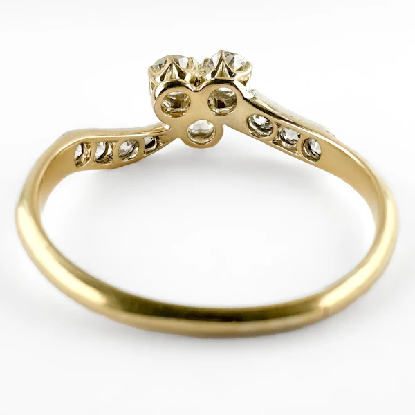 Victorian Diamond Trefoil Ring - Saddingtons Jewellery Stand 375 - image 3
