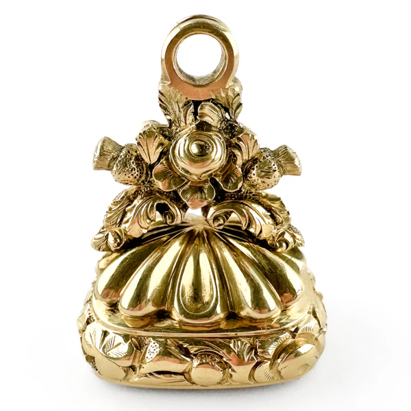 Victorian Gold & Amethyst Griffin In Crown Heraldic Seal - Saddingtons Jewellery Stand 375 - image 3