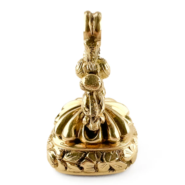 Victorian Gold & Amethyst Griffin In Crown Heraldic Seal - Saddingtons Jewellery Stand 375 - image 4