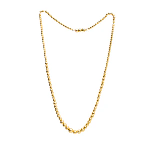 Vintage 1960s 18ct Gold Graduated Bead Necklace