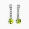 Diamond & Peridot Drop Earrings - Saddingtons Jewellery Stand 375 - image 2