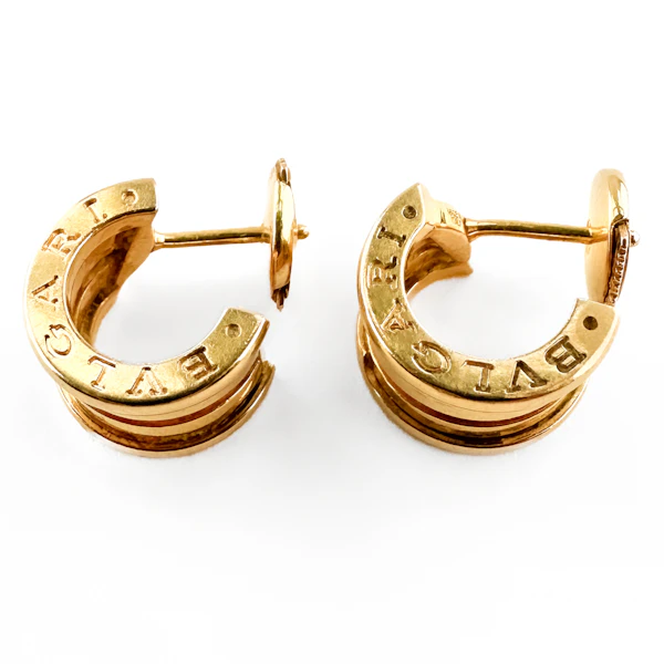 Vintage Bvlgari B.zero1 Yellow Gold Hoop Earrings - image 2