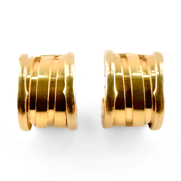 Vintage Bvlgari B.zero1 Yellow Gold Hoop Earrings - image 4