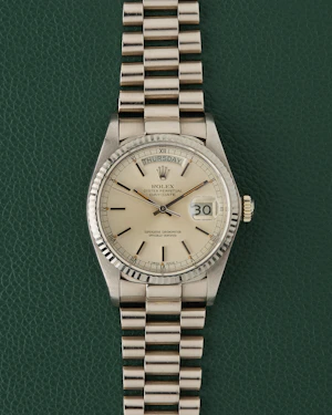 Rolex Day-Date 18039 White Gold 18k 36mm Japan President Bracelet Vintage 1978