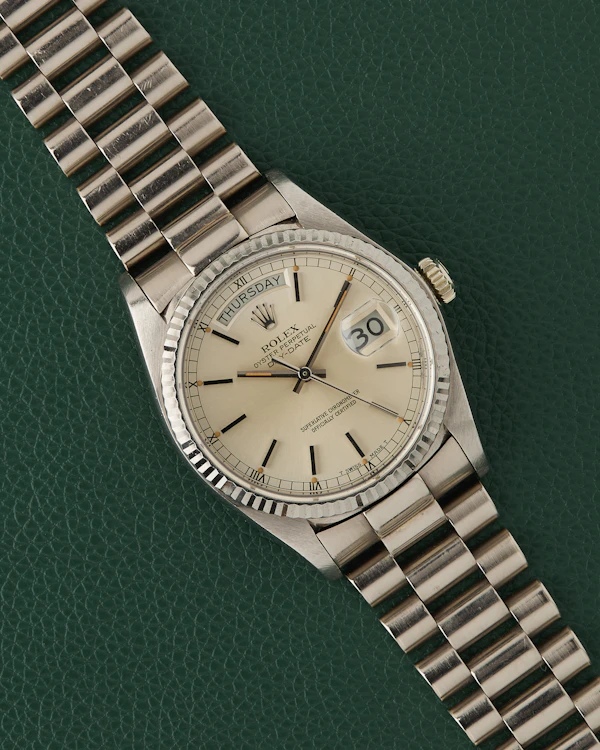 Rolex Day-Date 18039 White Gold 18k 36mm Japan President Bracelet Vintage 1978 - image 2