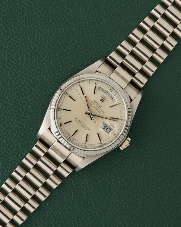 Rolex Day-Date 18039 White Gold 18k 36mm Japan President Bracelet Vintage 1978 - image 3