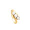 Vintage 18ct Gold Three Stone Diamond Twist Ring - image 4