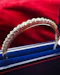 A very fine Silver (tested European Grade), Graduated, Paste, Half Hinged Bangle. Circa 1890. Continental. - image 4