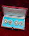 A fine pair of 18 ct. Yellow Gold (tested), Ruby, Sapphire & Diamond Cuff Links. Circa 1960 - image 1