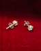 A fine pair of 14 carat Yellow Gold, Diamond Stud Earrings, Preowned. - image 2