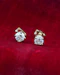 A fine pair of 14 carat Yellow Gold, Diamond Stud Earrings, Preowned. - image 1