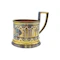 Russian silver and champleve enamel tea glass holder, St Petersburg, 1890s. - image 5