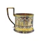 Russian silver and champleve enamel tea glass holder, St Petersburg, 1890s. - image 2