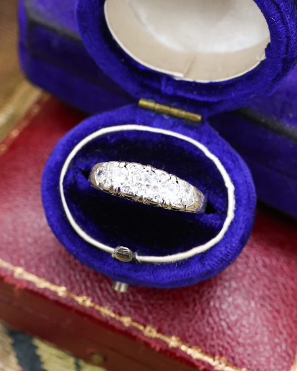 18ct White Gold Five Stone Diamond Ring Circa 1910-1920 - image 1