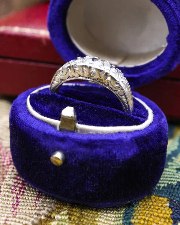 18ct White Gold Five Stone Diamond Ring Circa 1910-1920 - image 3