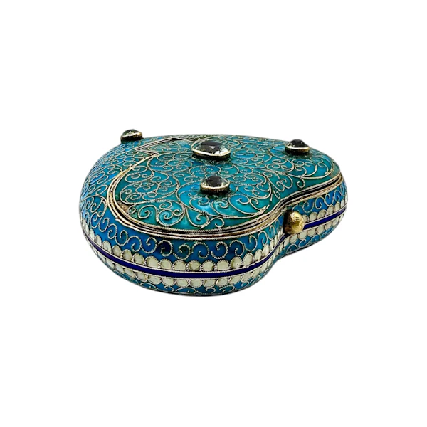 Russian silver cloisonné enamel pill box, Moscow, 1894 by Antip Kuzmichev. - image 3