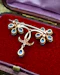 A very fine 15ct Yellow Gold (tested), Silver tipped Turquoise & Diamond Brooch, British Circa 1905. - image 3