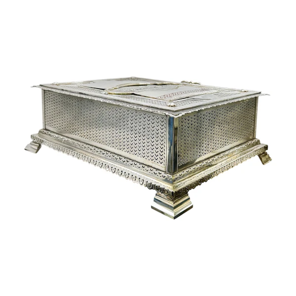Large silver and enamel cigar casket, Serbia, c.1910. - image 3