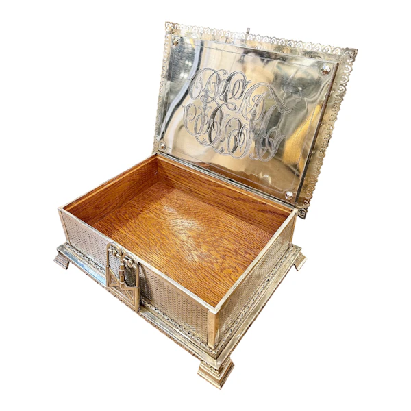 Large silver and enamel cigar casket, Serbia, c.1910. - image 7