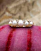 A very fine 18 ct Yellow Gold Natural (5) Pearl & Diamond Ring. Hallmarks for Birmingham. Circa 1900 - image 1
