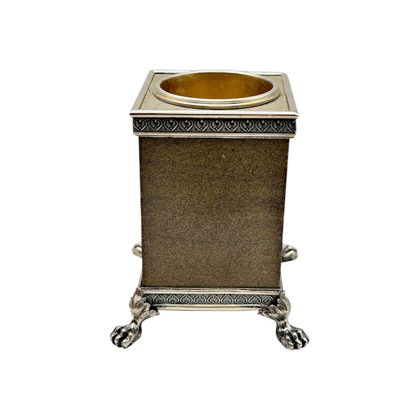 Faberge silver and sandstone match holder, St Petersburg, c.1890s by Workmaster Julius Rappoport. - image 5
