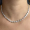 Vintage 6.60ct Diamond Rub Over Rivière Necklace - Saddingtons Jewellery Stand 375 - image 1