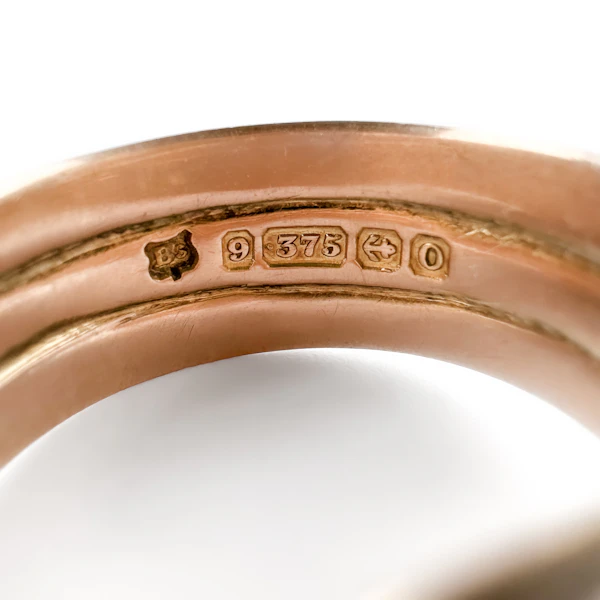 Antique 1913 Rose Gold 5 Diamond Snake Ring - Saddingtons Jewellery Stand 375 - image 4