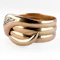 Antique 1913 Rose Gold 5 Diamond Snake Ring - Saddingtons Jewellery Stand 375 - image 2