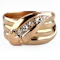 Antique 1913 Rose Gold 5 Diamond Snake Ring - Saddingtons Jewellery Stand 375 - image 1